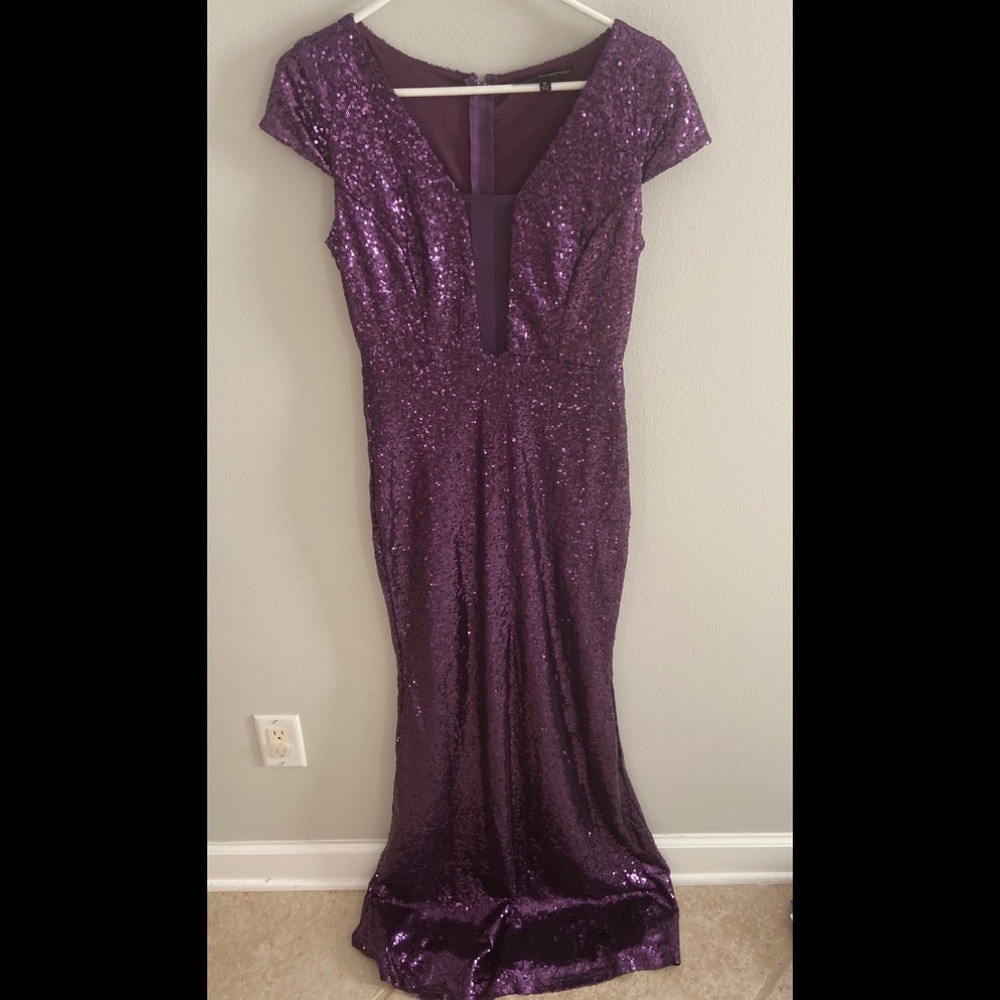 Symphony Purple Sequin Gown